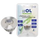 Lâmpada Dicróica Super Led Mr11 2W 12V Âmbar Gu4 Bipino