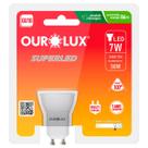 Lâmpada Dicroica Superled Gu10 7W Bivolt 6500K - 20082 - OUROLUX Lâmpada Dicroica Superled Gu10 7W Bivolt 6500K - 20082 - OUROLUX