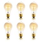 Lâmpada Edison Figame A19 60 W 120 V regulável 2200 K E26 Base x6