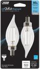 Lâmpada elétrica Feit LED BA10 E12 60W Daylight 2PK