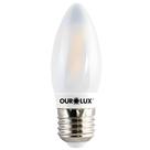 Lâmpada em Formato de Vela Led com Filamento Fosco 3 Watts E27 6000K Bivolt 20199 OUROLUX Lâmpada em Formato de Vela Led com Filamento Fosco 3 Watts E27 6000K Bivolt 20199 OUROLUX