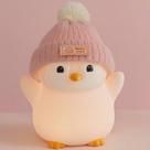 Lâmpada FAMIDUO Penguin Night Light Silicone USB Recarregável