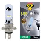 Lampada Farol Super Led H4 Moto 6500k Efeito Strobo Lampada Farol Super Led H4 Moto 6500k Efeito Strobo
