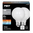 Lâmpada Feit Electric G25 5CCT ajustável branca, pacote com 2 Lâmpada Feit Electric G25 5CCT ajustável branca, pacote com 2