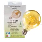 Lâmpada Filamento Led 6w 2500K Mod. G80 Bivolt