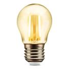 Lâmpada Filamento LED Âmbar Bolinha G45 2W E27 Bivolt Embu LED