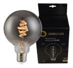 Lâmpada Filamento Led G125 Fumê Black 4W E27 Bivolt Âmbar