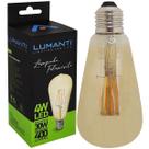 Lâmpada Filamento Led St64 4W 220V E27 Ambar 2400K Vintage