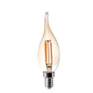 Lâmpada Filamento Led Vela Chama Ambar 4W 2400K E-14 Bivolt