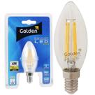 Lâmpada Filamento Led Vela Lisa 4w 220v E14 Branco Quente