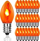 Lâmpada Flickering Flame Abeja Orange C7 1W para Halloween (pacote com 25)