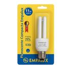 Lampada fluorescente 11w 220v compacta amarela 2700k empalux