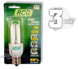 Lampada Fluorescente Rcg Luz Amarela Nova 127v 7w 2700k 03un