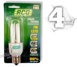 Lampada Fluorescente Rcg Luz Amarela Nova 127v 7w 2700k 04un