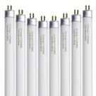 Lâmpada fluorescente T5 13W 21cm, branca quente, 800Lm, G5, pacote com 8