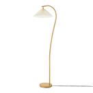 Lâmpada GLOBE 157cm Luminária de chão Wood Tone White Shade Lâmpada GLOBE 157cm Luminária de chão Wood Tone White Shade