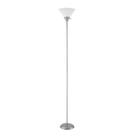Lâmpada GLOBE Elliott Luminária de chão Silver White Shade de 183 cm Lâmpada GLOBE Elliott Luminária de chão Silver White Shade de 183 cm