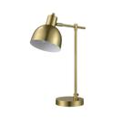 Lâmpada GLOBE Lâmpada de mesa ajustável de latão fosco de 18"