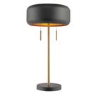 Lâmpada GLOBE Novogratz 22" 2 luzes, cinza metálico, dupla tração Lâmpada GLOBE Novogratz 22" 2 luzes, cinza metálico, dupla tração