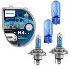 Lâmpada H4+T10 Crystal Vision Ultra Philips Efeito Xênon