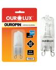 Lâmpada Halógena Bipino G9 60w 127v Ourolux Luz Amarelada 2800K