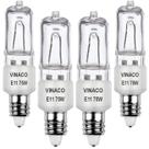 Lâmpada halógena Vinaco E11 75W 120V 1150lm 2700K, pacote com 4