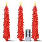 Lâmpada Homemory, 3 peças de LED, velas de árvore de Natal, 25 cm