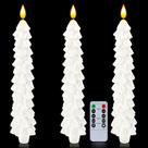 Lâmpada Homemory, 3 peças, LED branco, velas de árvore, 25 cm