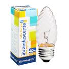 Lâmpada Incandescent Vela Torcida 40W 220V E27 Clara Empalux