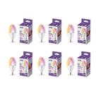 Lâmpada inteligente WiZ 40W B12 Candle Light E12 LED, pacote com 6 Lâmpada inteligente WiZ 40W B12 Candle Light E12 LED, pacote com 6