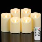 Lâmpada KunsWenn Flameless LED Candles Remote Timer 6 unidades