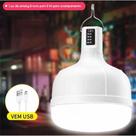 Lâmpada Lampião Led Bulbo Alta Potência 48W Camping Recarregável USB Qualidade Premium -Envio Rápico