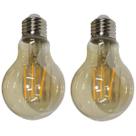 Lampada Led 30w Multifilamento Kit 2 Uni Iluminaçao Vintage Casa Quarto Sala Garagem Branco Quente Ambar