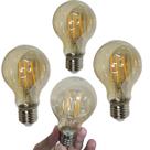 Lampada Led 30W Multifilamento Vintage Kit 4 Uni Retro Decoraçao Iluminaçao Casa Quarto Sala Cozinha Garagem Varanda