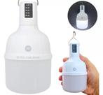 Lampada Led 48W Branca Fria Forte Lampião Recarregavel Luz Barraca Sala Cozinha Quarto Escritorio Casa Acampamento Emergência 3 Modos de Iluminação