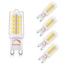 Lâmpada LED AIPLAMP G9 regulável 4W 450Lm 4000K 120V, pacote com 5