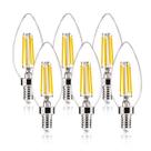 Lâmpada LED ALAMPEVER E12 Candelabra 4W 5000K regulável, pacote com 6 Lâmpada LED ALAMPEVER E12 Candelabra 4W 5000K regulável, pacote com 6