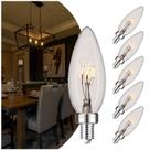 Lâmpada LED AMDTU E12 25W, vela de candelabro transparente equivalente