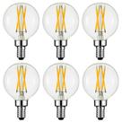 Lâmpada LED Arberlic G16.5 4W E12 2700K 400 lm regulável, pacote com 6