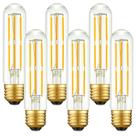 Lâmpada LED Arberlic T10 6W 600lm 2700K E26 regulável, pacote com 6