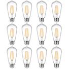 Lâmpada LED Ascher Vintage Edison 6W 2700K E26, pacote com 12