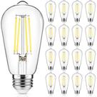 Lâmpada LED ASOMST Vintage Edison ST58 6W (pacote com 16) 5000K 850lm