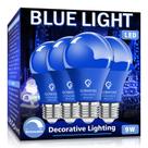 Lâmpada LED azul Gonhom A19 9W (pacote com 4) E26 Base