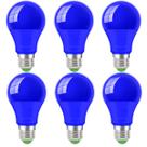 Lâmpada LED azul Wivety A19 E26 Base 9W (6 pacotes)