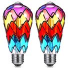 Lâmpada LED Baquler Stained Glass E26 3,5 W 120 V 2 unidades