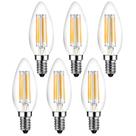 Lâmpada LED Beonllay E14 regulável 4W 3000K branca macia, pacote com 6