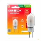 Lâmpada LED Bipino Ourolux G4 1,2W 12V 2700K Branco Quente Luminárias Lustres Arandelas Compacta