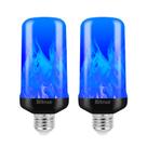 Lâmpada LED Bitrue Blue Flame Effect E26 3W, pacote com 2