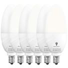 Lâmpada LED Bluex Dusk to Dawn 6W E12 Base 5000K, pacote com 6 unidades, azul