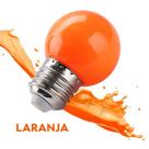Lâmpada LED bolinha Decorativa Laranja 1w COMBO COM 10